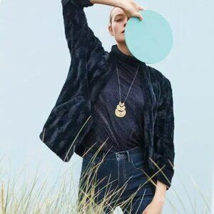 Anthropologie Angels of the North Sabine Turtleneck w/ Shimmery Threads Size LAR